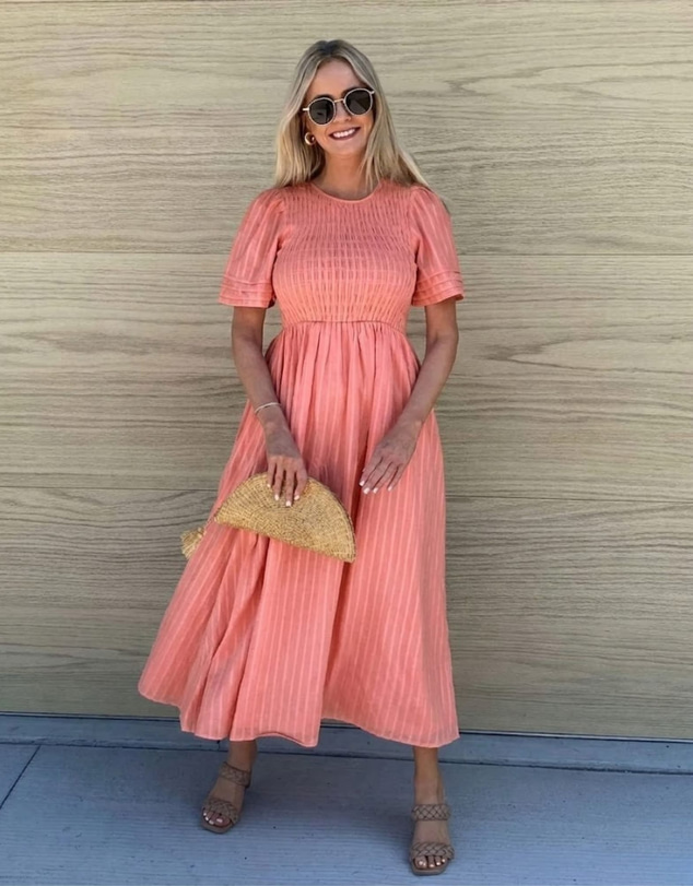 Esther & Co - Iolana Dress - Coral