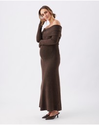 Ripe Maternity - Tyla Off Shoulder Knit Dress