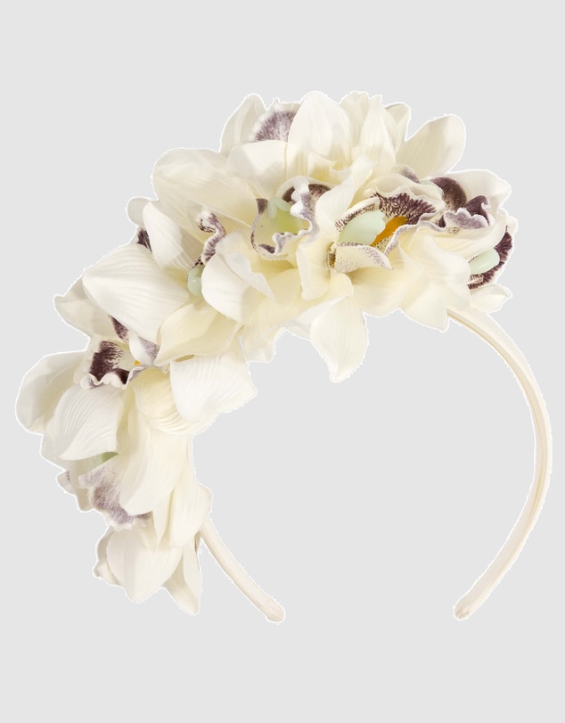 Max Alexander - Large Cream Flower Headband Fascinator
