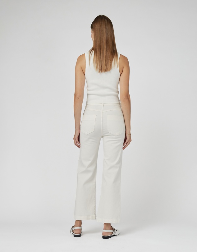 DRICOPER DENIM - Cody Ivory Kick Flare Trouser