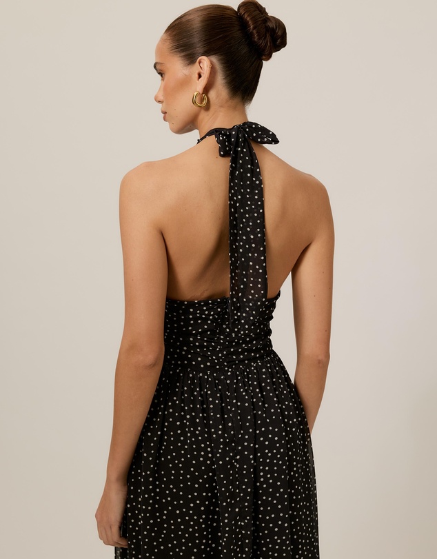 Tussah - Kelly Halter Polka Dot Maxi Dress