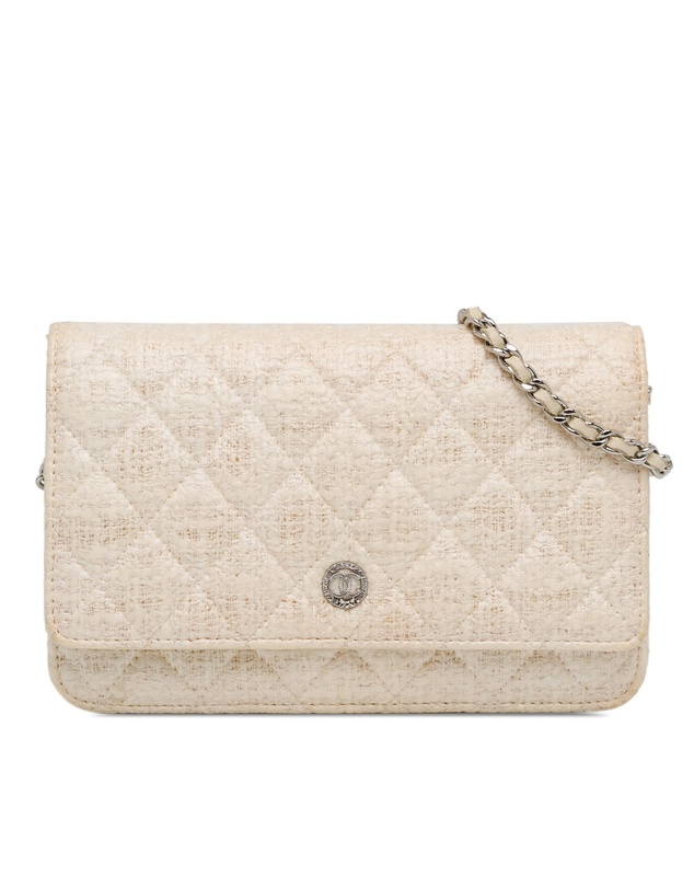Pre-Loved by Azura Reborn - Pre-Loved CC Coated Tweed Wallet On Chain