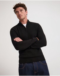 Oxford - Robert Zip Neck Knit Pullover