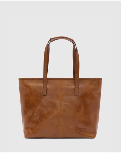 Florence - The Beatrice Tan Leather Tote Work Bag