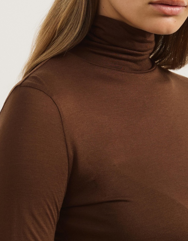 Atmos&Here - Wool Blend Roll Neck Long Sleeve Top