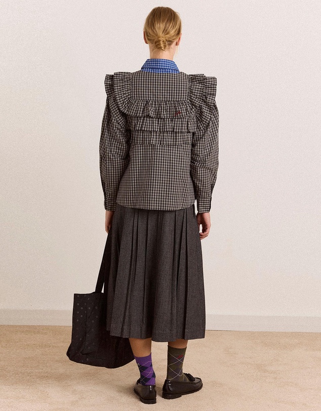 Damson Madder - Shay Mini Check Blouse