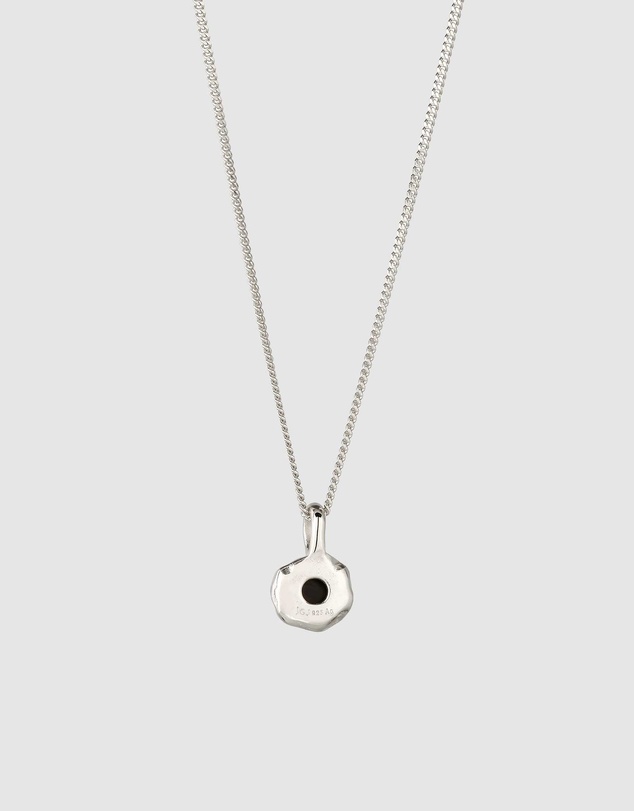Elli Jewelry - Melted Onyx Pendant Necklace in 925 Sterling Silver
