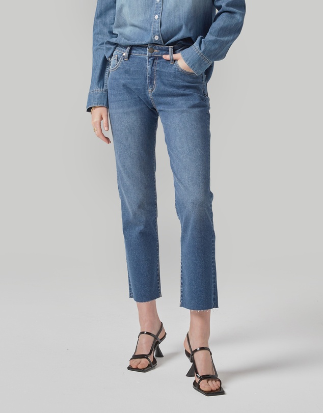 DRICOPER DENIM - Perla Cropped Mid Rise Jeans