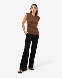 Forcast - Sarah Padded Ruched Jersey Top