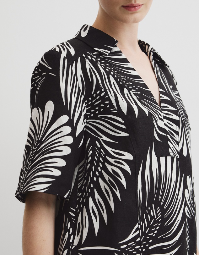Country Road - Print Linen Popover Dress