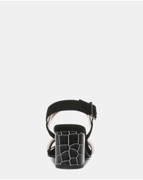 Vionic - Paula Block Heel - Black/White
