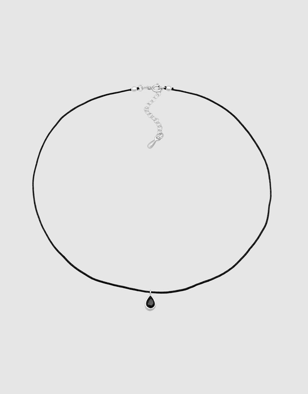 Elli Jewelry - Black Zirconia Drop Choker Necklace
