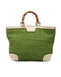 Pre-Loved by Azura Reborn - Pre-Loved Large Raffia Bamboo Shopper Tote