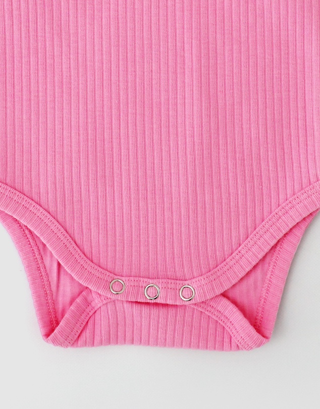 WITH LOVE FOR KIDS - Shimmy Wide Ribbed Long Sleeve Onesie - Babies
