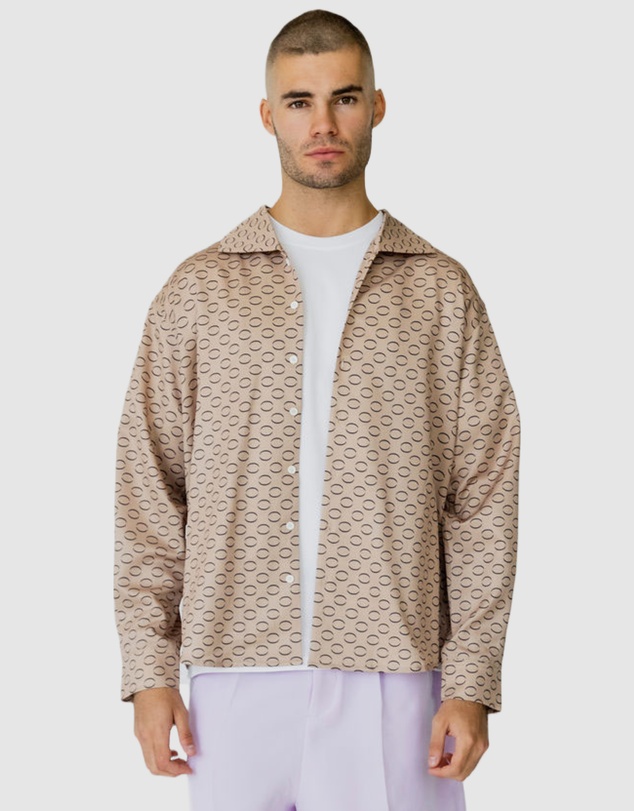 Justin Cassin - Imran Print Wide Collar Shirt