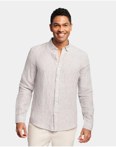 Brooksfield - Fine Striped Linen Shirt