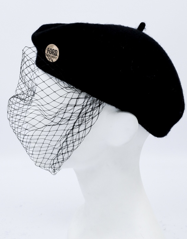 FORD MILLINERY - NIKKI Beret with veil