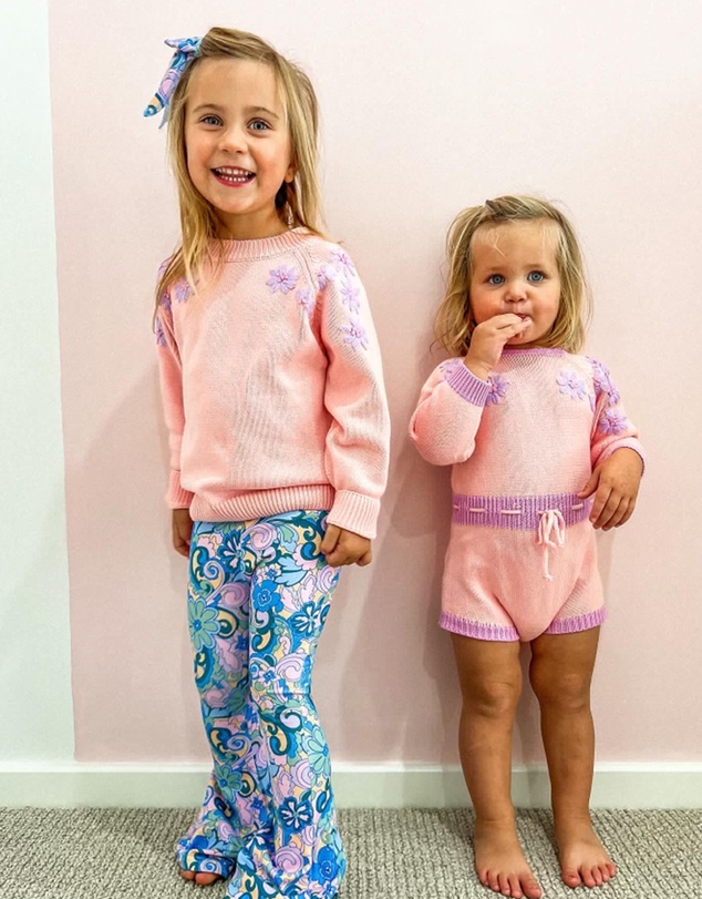 WITH LOVE FOR KIDS - Long Sleeve Knitted Romper - Babies