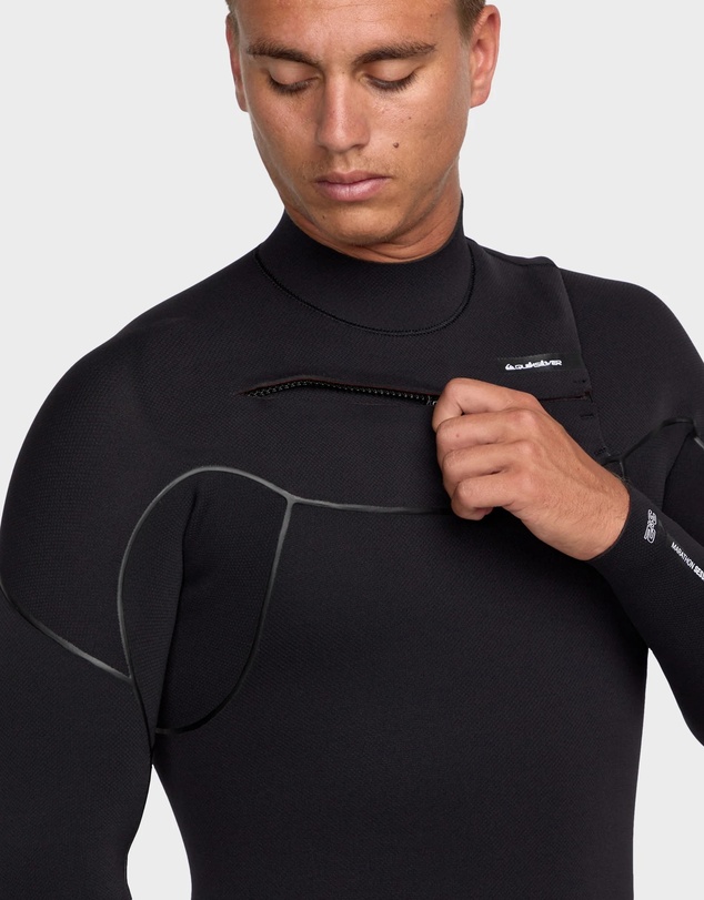 Quiksilver - Mens 4/3mm Marathon Sessions Chest Zip Wetsuits
