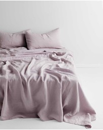 Aura Home - Emile Linen Flat Sheet