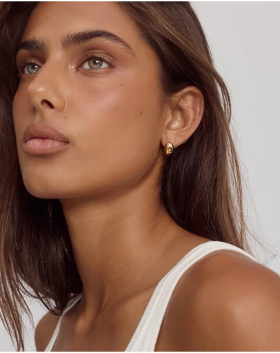 CENDRE - Bean Earrings 14K Gold