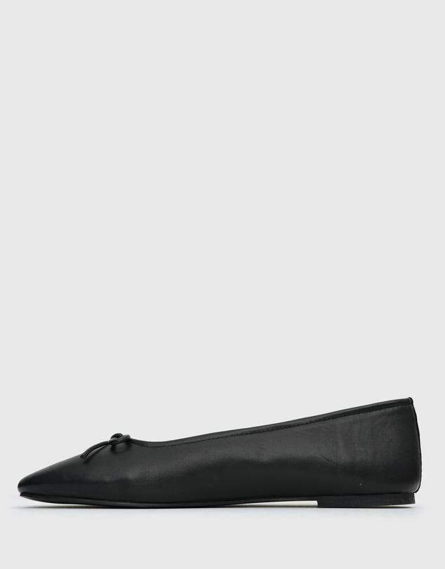 Betts - Caroline Leather Bow Ballet Flats
