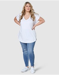 Indigo Tonic - Jacinta Longline V Neck Tee