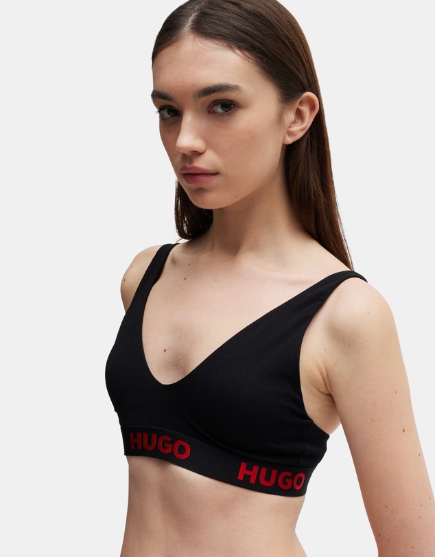 HUGO - Stretch-Cotton Triangle Bra 