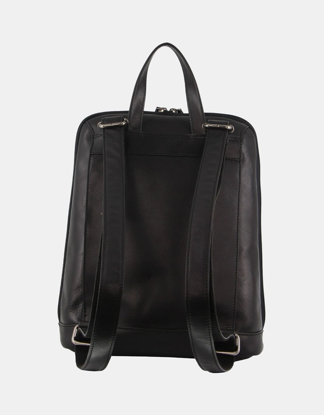 Milleni - Milleni Ladies Genuine Leather Twin Zip Backpack