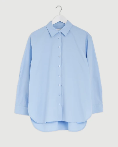 Revibe - Repaired AERE Freya Oversized Organic Cotton Shirt - AU 10