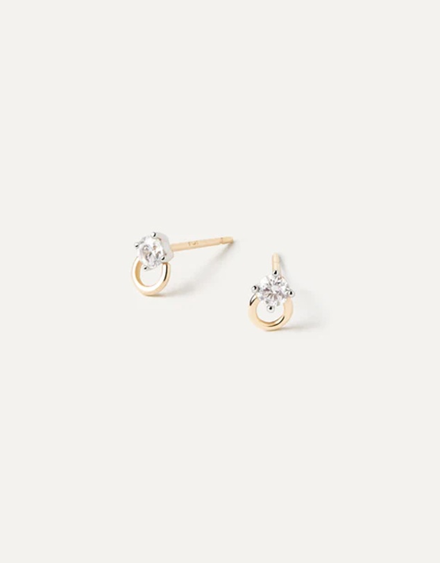 PDPAOLA - Diamonds and Gold Ari Stud Earrings