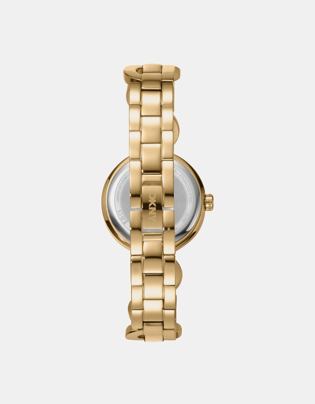 DKNY - Open Link Gold 28mm Silver Dial Womens Watch