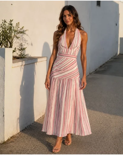 Esther & Co - Katara Dress - Blush Cascade