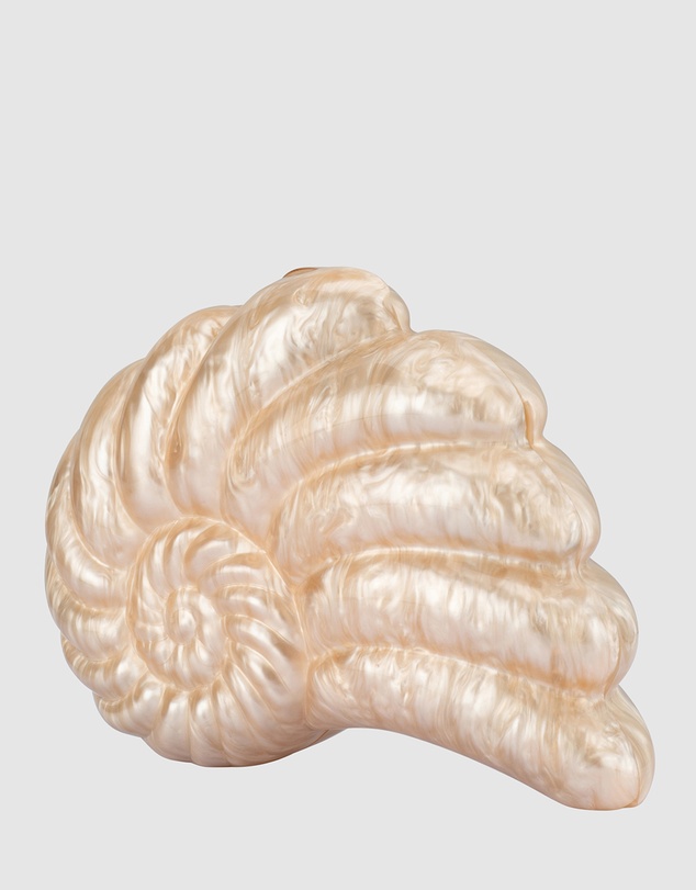 Olga Berg - Indi Acrylic Shell Clutch