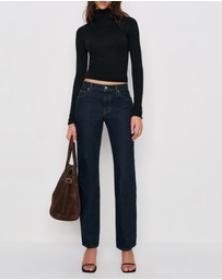 Reformation - Greer Mid Rise Straight Jeans