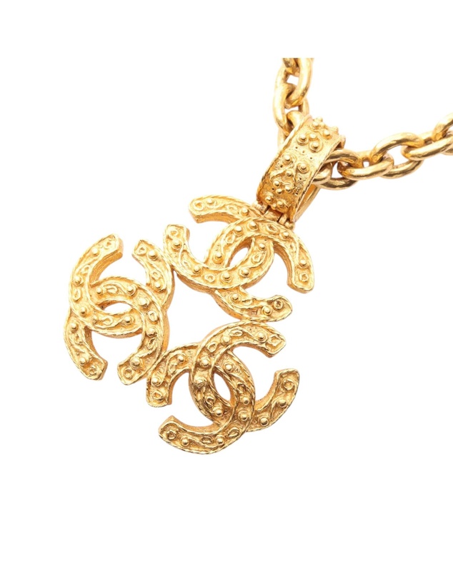 Pre-Loved by Azura Reborn - Pre-Loved Gold Plated Triple CC Pendant Necklace