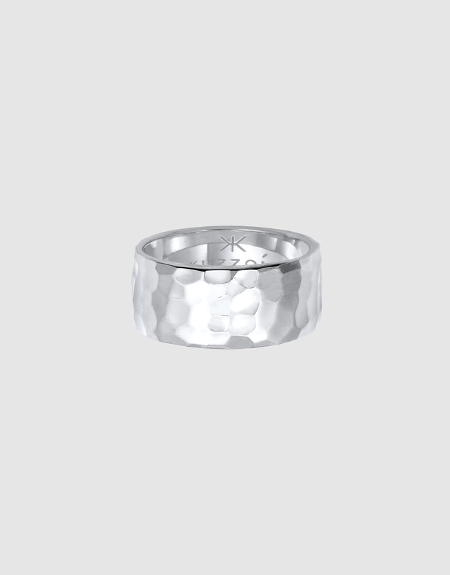 Kuzzoi - ICONIC EXCLUSIVE - Hammered Band Ring in 925 Sterling Silver