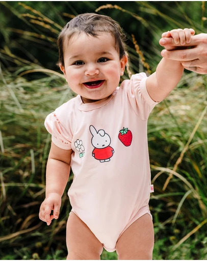 Kynd Baby - Miffy Puff Sleeve Bodysuit in Soft Pink