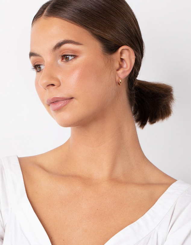 Lovisa - Gold Plated Sterling Silver 15x2MM Hoop Earrings