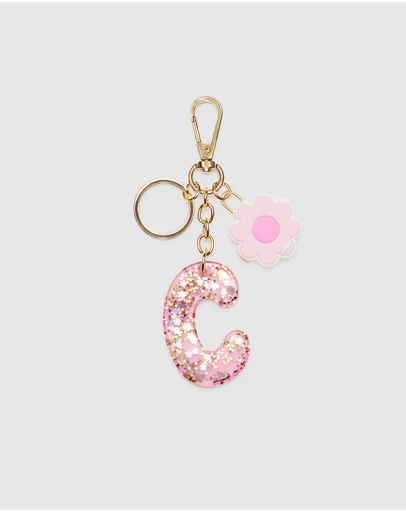 Seed Heritage - Pink Stripe Initial Keyring