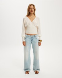 Cotton On - Feather V Knit Top