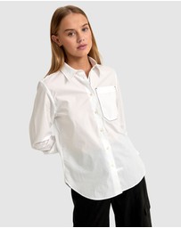 Oxford - Ariel Tape Trim Cotton Shirt