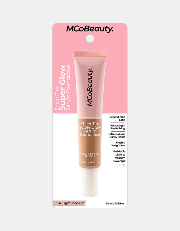 MCoBeauty - Sheer Tint Super Glow Serum Foundation - 3-4 (Light Medium)