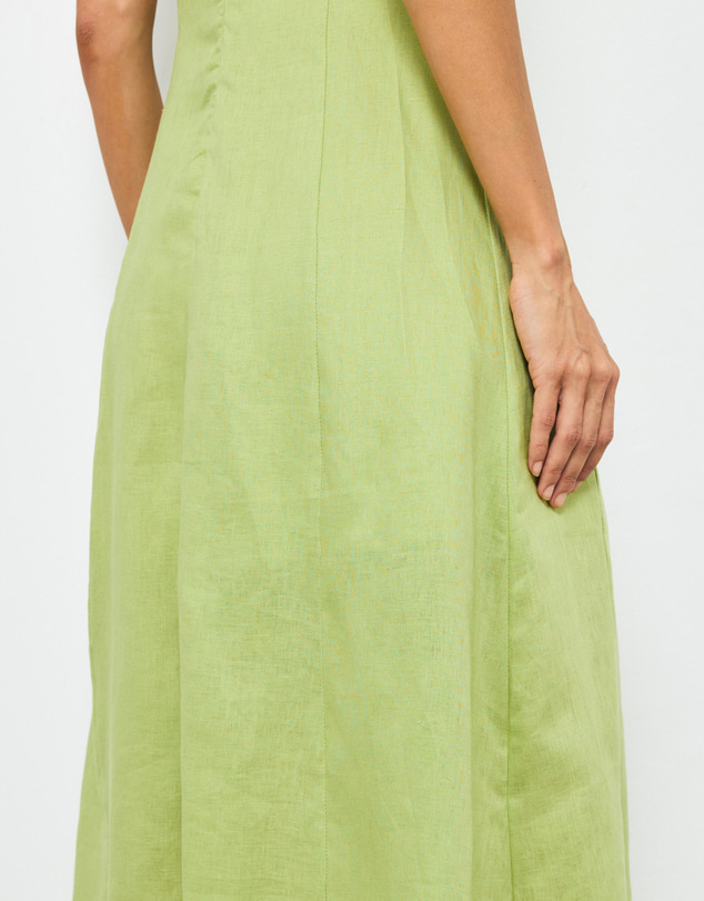 AERE - Miette Contrast Bind Midi Dress