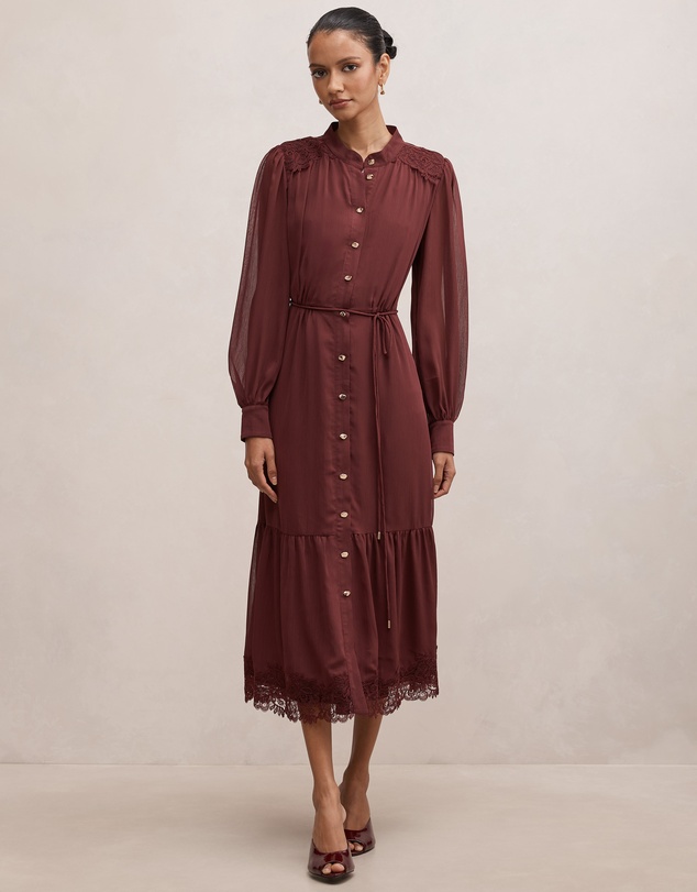 Forever New Petite - Hallie Petite Lace Midi Dress