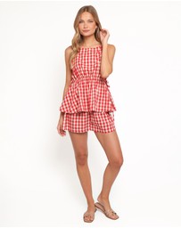 Petal & Pup - Rory Shorts - Red Gingham