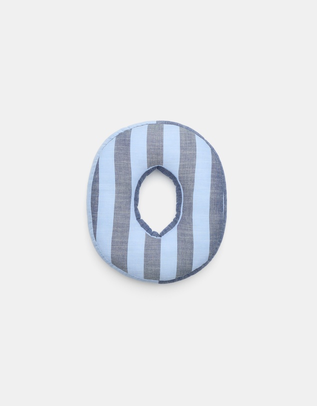 Seed Heritage - Blue Stripe Initial Cushion