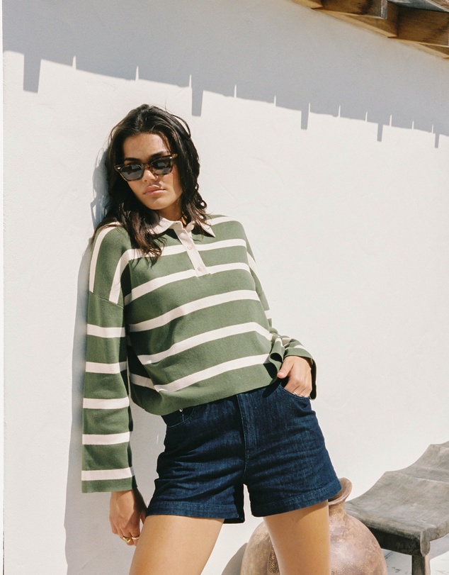 Rhythm - Rugby Polo Knit Sweater