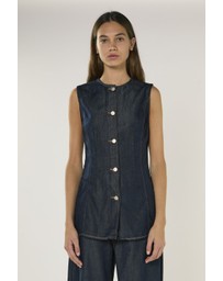 Glamorous - Denim Sleeveless Blouse