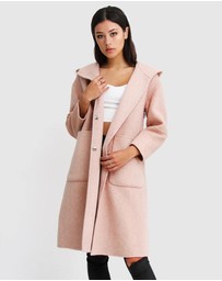 Belle & Bloom - Walk This Way Wool Blend Hooded Coat
